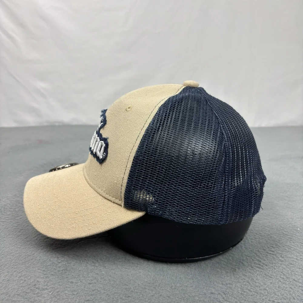 Corona Beer Stylish Hat Tan Navy Mesh Snapback Cap Metal Logo Bottle Opener OSFM